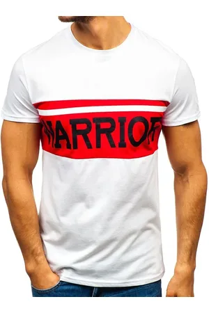 Kesi Pánské tričko s potiskem "Warrior" 100701 - bílá