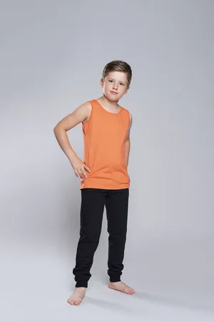 Italian Fashion Chlapecké tričko Tytus na široká ramínka - oranžové