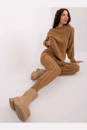 BADU Dámská kabelová pletená souprava Camel