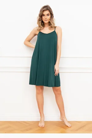 Italian Fashion Dámská košile Song s úzkými ramínky - zelená