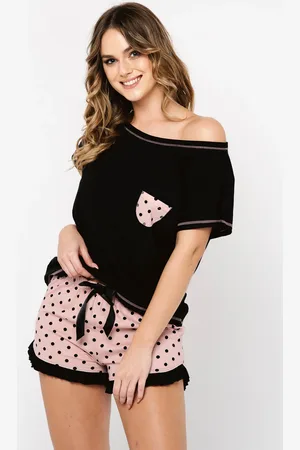 Italian Fashion Dámské pyžamo Buscato, krátký rukáv, krátké nohavice - /potisk
