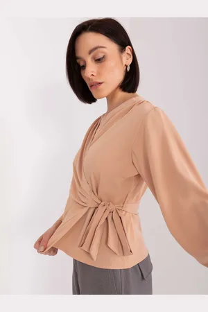 Factory Price Velbloudí společenská halenka s kravatami