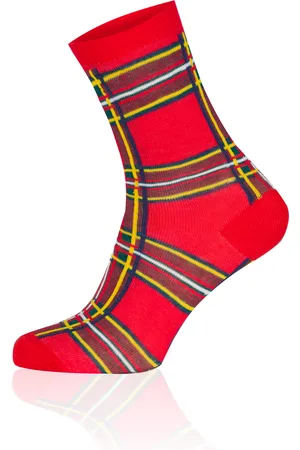 Italian Fashion Dlouhé ponožky SANTA - červené/barevné