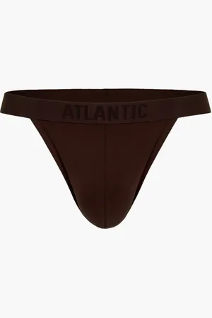 ATLANTIC Pánská tanga - čokoládové
