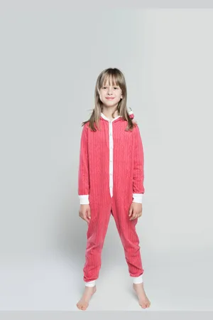 Italian Fashion Dětský overal Oslo, dlouhý rukáv, dlouhé nohavice - malina/ecru
