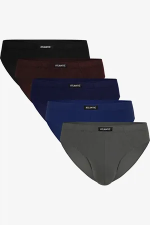 ATLANTIC Klasické pánské slipy 5Pack - vícebarevné