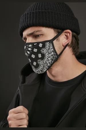 Mister Tee Bandana Face Mask 2-Pack black/white