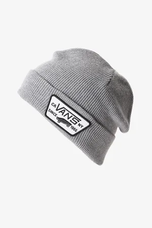 Vans Světle šedá dětská žebrovaná zimní čepice Milford - Holky