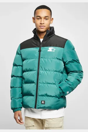 STARTER BLACK LABEL Bunda Starter Logo Puffer Jacket tmavě svěžezelená/černá