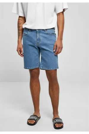 Urban classics Džínové kraťasy Relaxed Fit světle modré seprané