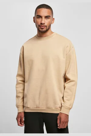 Urban classics Heavy Terry Garment Dye Crew unionbéžová