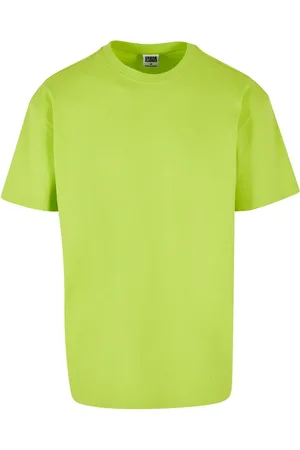 Urban classics Těžké oversized tričko mražené žluté