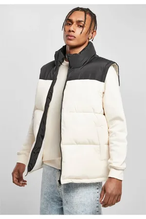 Urban classics Block Puffer Vest černo/ písková