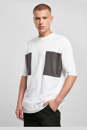 Urban classics Velké dvojité kapsové tričko bílé/asfaltové