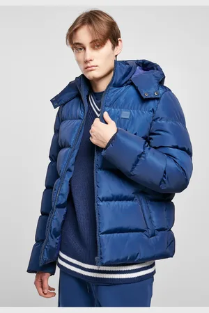 Urban classics Puffer Jacket s kapucí spaceblue