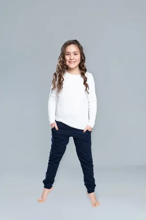 Italian Fashion Dívčí tričko s dlouhým rukávem Tosia - bílé