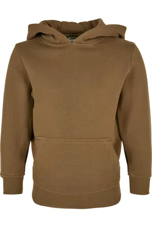 Urban classics Boys Bio Basic Hoody letní oliva