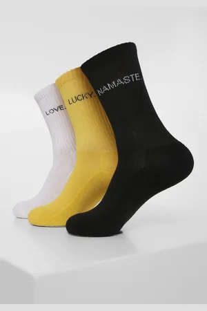 Urban classics Znění Ponožky 3-Pack černá/bílá/žlutá