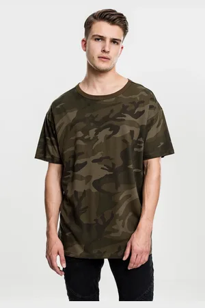 Urban classics Camo Oversized Tee olivové camo