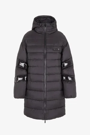 Emporio Armani Černý dámský kabát Exchange - Dámské