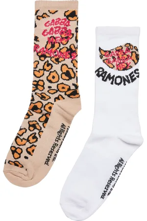 Merchcode Ramones Leo Socks 2-Pack leo aop/offwhite