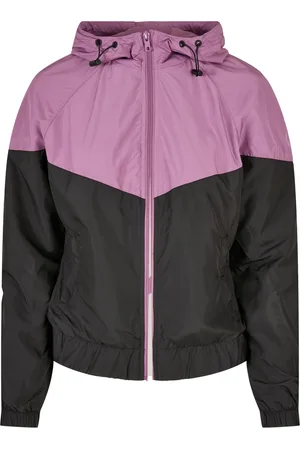 Urban classics Dámská větrovka Arrow šedofialová/černá