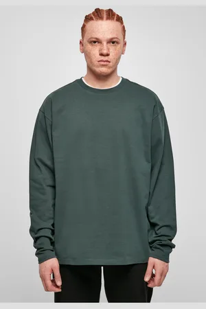 Urban classics Ultra Heavy oversized flakonová zelená s dlouhým rukávem