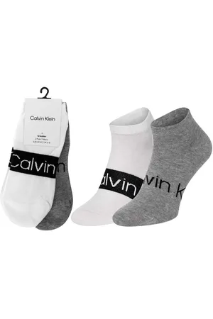 Calvin Klein Sada dvou párů pánských ponožek v šedé a bílé barvě Und - Pánské