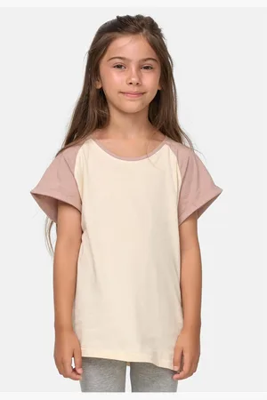 Urban classics Girls Contrast Raglan Tee whitesand/duskrose