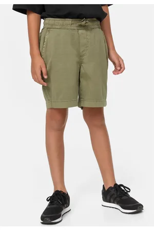 Urban classics Boys Strech Twill Joggshorts olivové