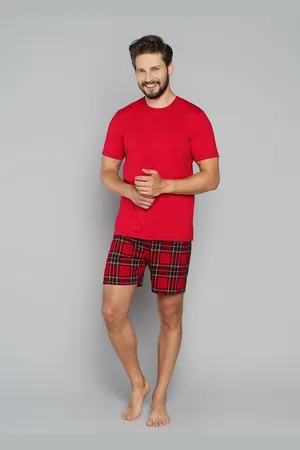 Italian Fashion Pánské pyžamo Narwik, krátký rukáv, krátké nohavice - /potisk