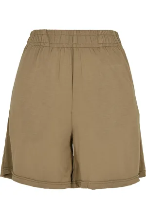 Urban classics Dámské modální šortky v khaki barvě
