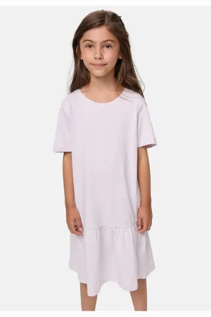 Urban classics Dívčí šaty Valance Tee Soft Lilac