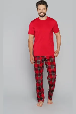 Italian Fashion Pánské pyžamo Narwik, krátký rukáv, dlouhé nohavice - /potisk