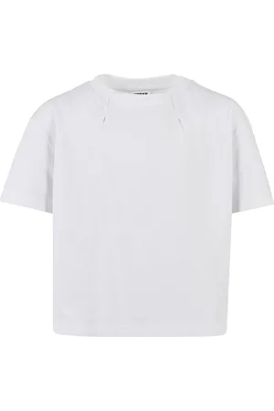 Urban classics Dívčí organické oversized plisované tričko bílé