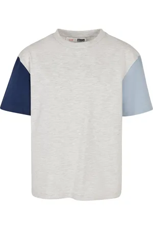 Urban classics Chlapecké organické oversized tričko Colorblock světle šedé