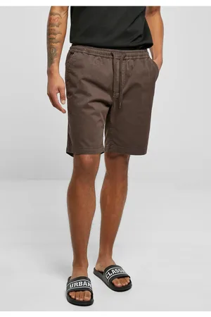 Urban classics Stretch keprové Joggshorts hnědé