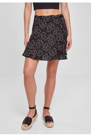 Urban classics Dámská viskóza Mini Skort blackflower