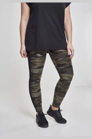 Urban classics Dámské legíny Camo Stripe woodcamo/blk