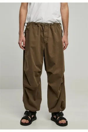 Urban classics Široké Cargo Pants olivové