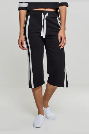 Urban classics Dámské páskové Terry Culotte černo/bílé