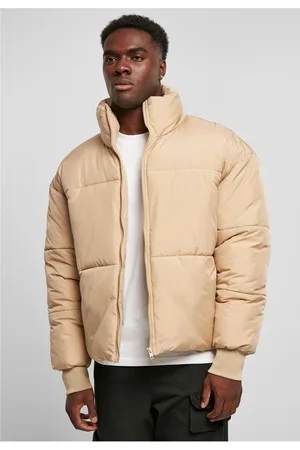 Urban classics Krátká bunda Big Puffer Unionbéžová