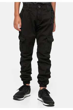Urban classics Chlapecké Cargo Jogging Kalhoty černé