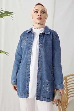 Instyle Džínová bunda Pearl Detail - ledově