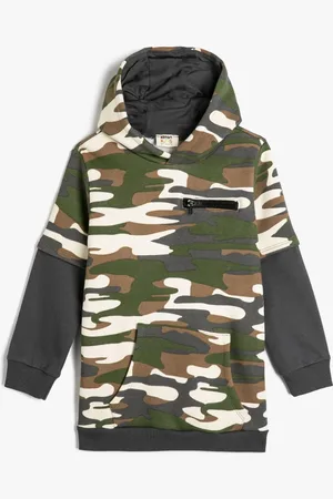 Koton Boys Beige Patterned Sweatshirt