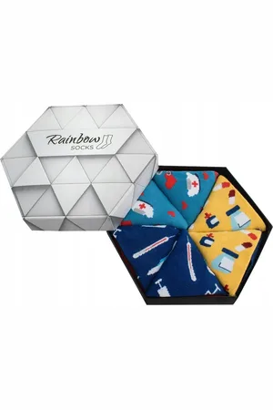 Zooksy Duhové Rainbow Socks Ponožky Pro sestry a sestry 3 Párů