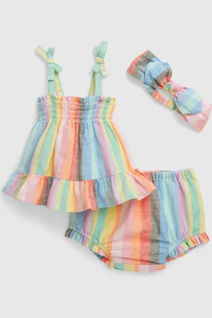 GAP Baby pruhovaný outfit - Holky