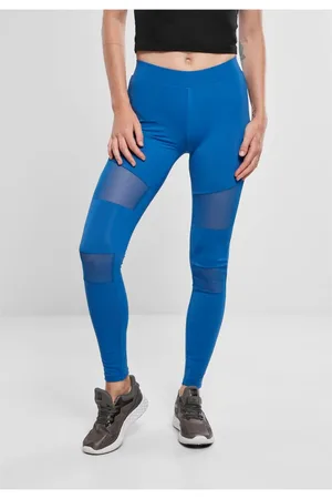 Urban classics Dámské legíny Tech Mesh sportovní modré barvy