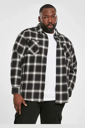 Urban classics Kostkovaná Flanelová košile 6 černo/bílá