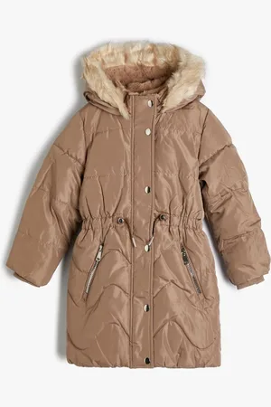 Koton Girls Beige Coat